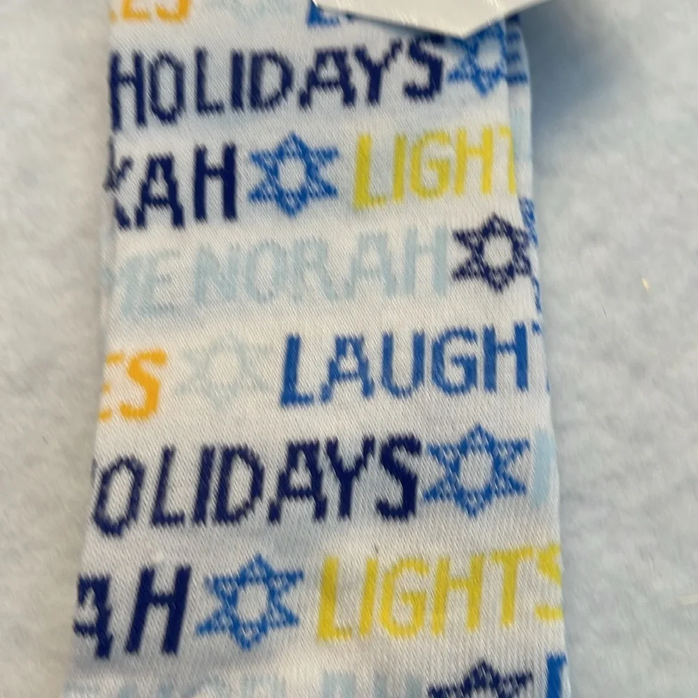 Blue and White Hanukkah Socks Set of three pairs nwt